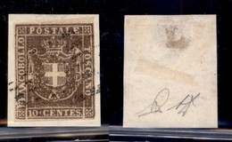 ANTICHI STATI - TOSCANA - 1860 - 10 Cent (19) Usato Su Frammento - Ben Marginato - Falle Di Stampa In Basso A Sinistra - - Andere & Zonder Classificatie