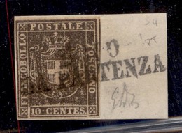 ANTICHI STATI - TOSCANA - Dopo La Partenza - Unico Annullatore Di 10 Cent (19) Su Frammento - Stretto A Sinistra - Diena - Autres & Non Classés