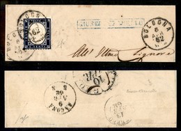 REGNO D'ITALIA - 20 Cent (2) Usato Su Frammento - Bologna 8.4.62 - Diena - Altri & Non Classificati