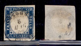 REGNO D'ITALIA - 1862 - Orsogna Chieti (P.ti 10) - 15 Cent (11) Usato (8.5.63) - Sonstige & Ohne Zuordnung