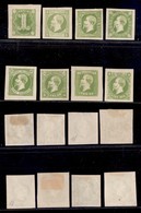 REGNO D'ITALIA - 1863 - Saggi - Ronchi (12/19) - Serie Completa Verde Su Carta Bianca - Senza Gomma - Diena (2.000) - Autres & Non Classés