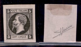 REGNO D'ITALIA - 1863 - Saggi - Ronchi - 5 Cent (13) - Carta Rosa - Senza Gomma - Sorani - Sonstige & Ohne Zuordnung