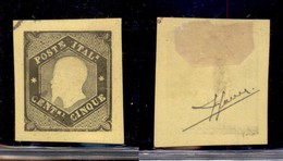 REGNO D'ITALIA - 1863 - Saggi - Grazioli - 5 Cent (21) - Carta Gialla - Senza Gomma - Sorani - Sonstige & Ohne Zuordnung