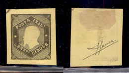 REGNO D'ITALIA - 1863 - Saggi - Grazioli - 5 Cent (21) - Carta Gialla - Senza Gomma - Sorani - Other & Unclassified