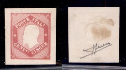 REGNO D'ITALIA - 1863 - Saggi - Grazioli - 5 Cent (21 - Rosa) - Senza Gomma - Sorani - Autres & Non Classés