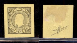 REGNO D'ITALIA - 1863 - Saggi - Grazioli - 10 Cent (22) - Carta Gialla - Senza Gomma - Sorani - Other & Unclassified