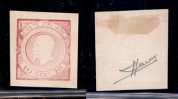 REGNO D'ITALIA - 1863 - Saggi - Grazioli - 10 Cent (22 - Rosso) - Senza Gomma - Sorani - Other & Unclassified