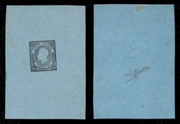 REGNO D'ITALIA - 1863 - Saggi - Grazioli - Foglietto Del 30 Cent (24 - Celeste) - Senza Gomma - Sorani - Other & Unclassified