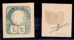 REGNO D'ITALIA - 1863 - Saggi - Grazioli - 2 Lire (27 - Verde) - Senza Gomma - Sorani - Other & Unclassified