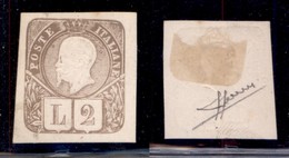 REGNO D'ITALIA - 1863 - Saggi - Grazioli - 2 Lire (27 - Bruno) - Senza Gomma - Sorani - Other & Unclassified