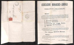 REGNO D'ITALIA - 1885 - Associazione Monarchico Liberale Di Terranuova Bracciolini - Volantino Elettorale A Stampa Per S - Sonstige & Ohne Zuordnung
