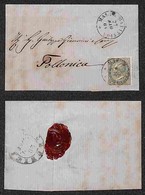 REGNO D'ITALIA - Massa Marittima - 5 Cent (16) - Lettera Per Follonica Del 27.5.64 - Andere & Zonder Classificatie