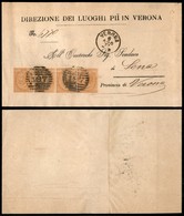 REGNO D'ITALIA - 10 Cent (T17) - Striscia Di Quattro Su Intera Fascetta Per Città - Verona 6.8.77 - Other & Unclassified