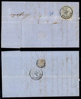 REGNO D'ITALIA - 3 Dicembre 1863 - 15 Cent De La Rue (L18) Piegato In Orizzontale - Parte Di Lettera Per Cefalù - Autres & Non Classés