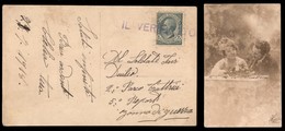 REGNO D'ITALIA - Il Verificato(re) In Viola Su 5 Cent Leoni (81) - Cartolina Per La Zona Di Guerra Del 21.7.18 - Autres & Non Classés