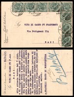 REGNO D'ITALIA - Cotrone (18-44) - Otto 5 Cent (81) Su Cartolina Per Bari Del 10.10.26 - Andere & Zonder Classificatie