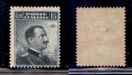 REGNO D'ITALIA - 1911 - 15 Cent Michetti (96) - Gomma Integra (100) - Autres & Non Classés