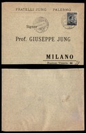 REGNO D'ITALIA - Natante Palermo Napoli D - 15 Cent (96) Su Busta Per Milano Del 18.5.14 - Andere & Zonder Classificatie