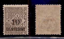 REGNO D'ITALIA - 1923 - 10 Cent Su 1 (137a) Con Soprastampa Capovolta - Gomma Integra (45) - Andere & Zonder Classificatie