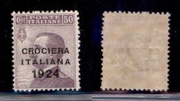 REGNO D'ITALIA - 1924 - 50 Cent Crociera (164e) - A Diversa - Gomma Integra - Sottoquotato - Andere & Zonder Classificatie