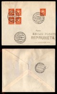 REGNO D'ITALIA - XXVI Riunione S.I.P.S. Venezia 15.9.37 - Singolo E Quartina Del 2 Cent Imperiale (242A) Su Busta Per Fi - Andere & Zonder Classificatie