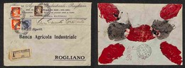 REGNO D'ITALIA - Imperiale (245 + 254 Coppia) + Floreale (202) - Assicurata Da Soveria A Roglio Del 4.3.30 - Sonstige & Ohne Zuordnung