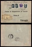 REGNO D'ITALIA - Imperiale (256 Coppia + 251 + 246) - Raccomandata Da Lucca A Viareggio Del 10.5.29 - Andere & Zonder Classificatie