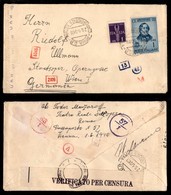 REGNO D'ITALIA - 1 Lira Rossini (469) + 1 Lira Aerea (14) - Busta Da Roma A Vienna Del 29.1.43 - Other & Unclassified