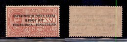 REGNO D'ITALIA - 1917 - Posta Aerea - 25 Cent Torino Roma (1) - Gomma Integra (75) - Other & Unclassified