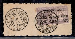 REGNO D'ITALIA - 1917 - Posta Aerea - 25 Cent Su 40 (2) Su Frammento Del Volo Da Palermo Del 28.6 - Andere & Zonder Classificatie