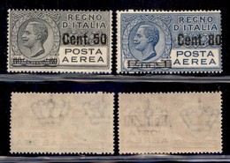 REGNO D'ITALIA - 1927 - Posta Aerea - Soprastampati (8/9) - Serie Completa - Gomma Integra (250) - Sonstige & Ohne Zuordnung