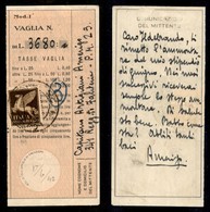 REGNO D'ITALIA - Posta Militare N. 23 - 50 Cent (11 - Aerea) Su Tagliando Vaglia Del 17.6.42 - Other & Unclassified