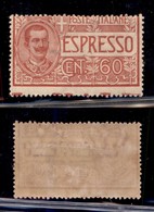 REGNO D'ITALIA - 1922 - Espressi - 60 Cent (7 - Varietà) - Dentellatura Orizzontale Spostata In Basso E Sul Bordo Con Pa - Other & Unclassified