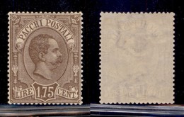 REGNO D'ITALIA - 1884 - Pacchi Postali - 1,75 Lire (6) - Centratura Perfetta - Gomma Integra (240+) - Andere & Zonder Classificatie