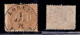 REGNO D'ITALIA - 1869 - Segnatasse - 10 Cent (2) Usato A Loreto - Andere & Zonder Classificatie