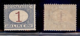 REGNO D'ITALIA - 1890 - Segnatasse - 1 Lira (27) - Gomma Integra (75) - Other & Unclassified