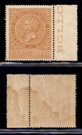 REGNO D'ITALIA - 1874 - Ricognizione Postale - 10 Cent (1) Bordo Foglio - Gomma Integra (500) - Andere & Zonder Classificatie