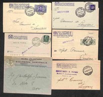 REGNO D'ITALIA - 1923/1932 - Cassa Nazionale Assicurazione Infortuni Sul Lavoro - Cinque Pieghi En Tete (quattro Con Aff - Other & Unclassified