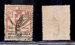 REGNO D'ITALIA - 1924 - Enti Parastatali - 10 Cent Colloc. Disoccup. (63) Usato - Other & Unclassified