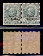 OCCUPAZIONI - TRENTINO - 1918 - 5 Cent (21c + 21) - Coppia Orizzontale Con T Spostato Nel Pezzo Di Sinistra - Gomma Inte - Otros & Sin Clasificación