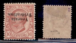 OCCUPAZIONI - TRENTINO - 1918 - 10 Cent (22aa) Con Soprastampa Capovolta - Gomma Originale (450) - Otros & Sin Clasificación