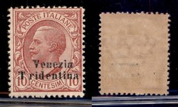 OCCUPAZIONI - TRENTINO - 1918 - 10 Cent (22c) Con T Spostato - Gomma Originale (120) - Andere & Zonder Classificatie