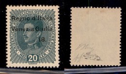OCCUPAZIONI - VENEZIA GIULIA - 1918 - 20 Heller (7t) Senza 3.XI - Gomma Originale - Oliva + Diena - Autres & Non Classés