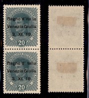 OCCUPAZIONI - VENEZIA GIULIA - 1918 - 20 Heller (7r + 7u) - Coppia Verticale - Itaia + Talia - Gomma Originale - Other & Unclassified