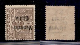 OCCUPAZIONI - VENEZIA GIULIA - 1919 - 1 Cent (19a) - Soprastampa Capovolta - Gomma Originale (100) - Other & Unclassified