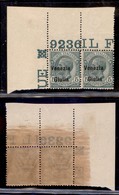 OCCUPAZIONI - VENEZIA GIULIA - 1918 - 5 Cent (21 Eafc) - Coppia Angolare Con Numero Di Tavola 9236 - Soprastampe A Sinis - Sonstige & Ohne Zuordnung