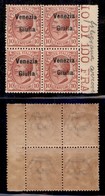 OCCUPAZIONI - VENEZIA GIULIA - 1918 - 10 Cent (22) - Quartina Bordo Foglio - Filigrana Capovolta - Gomma Integra (gialla - Other & Unclassified