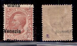 OCCUPAZIONI - VENEZIA GIULIA - 1918 - 10 Cent (22d Varietà Eafc) - Giulia Venezia - Soprastampa A Sinistra - Gomma Origi - Other & Unclassified