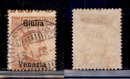 OCCUPAZIONI - VENEZIA GIULIA - 1918 - 20 Cent (23d Varietà) Usato - Giulia Venezia + Dentellatura Orizzontale Spostata S - Sonstige & Ohne Zuordnung