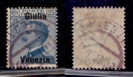 OCCUPAZIONI - VENEZIA GIULIA - 1918 - 25 Cent (24d) Usato - Giulia Venezia - Andere & Zonder Classificatie